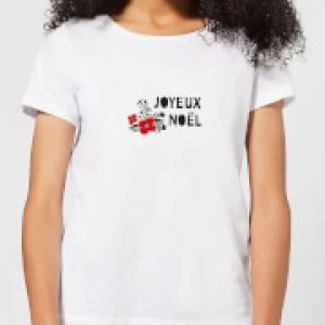 image of Joyeux Noel Womens T-Shirt - White - 3XL