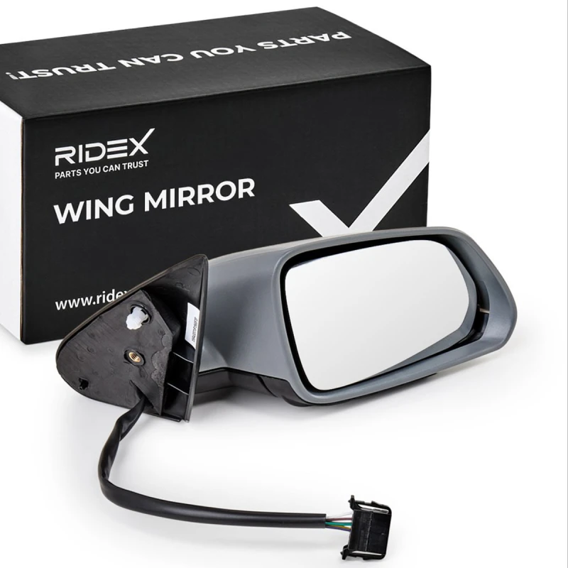 Image of RIDEX 50O0218 Wing mirror Right, black, Heatable Outside Mirror (50)