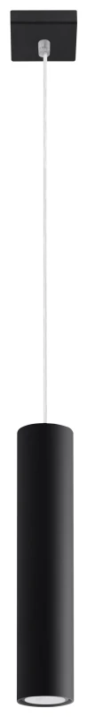 Image of Sollux Lighting Modern Pendant Lamp 100x8x8cm 1xLight Black