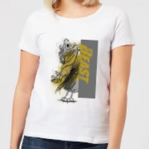 Disney Beauty And The Beast Rage Womens T-Shirt - White