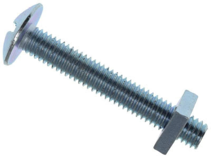 Image of Metalmate Memrbn0630 Roofing Bolt & Nut Zp M6 X 30mm (Box 50) Memrbn0630