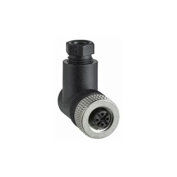 Image of Telemecanique XZCC12FCM50B Female M12 5-pin Elbowed Connector PG7 ...