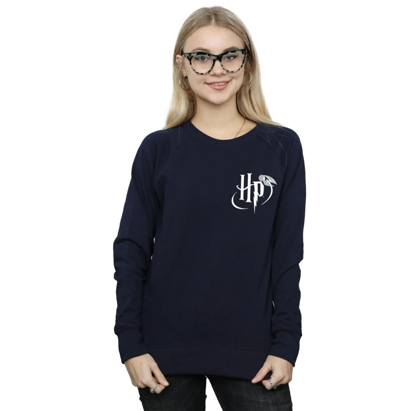Image of Harry Potter Logo Pocket Sweatshirt Navy female