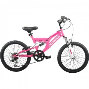 image of Muddyfox Recoil 20" Girls Mountain Bike - Pink/White