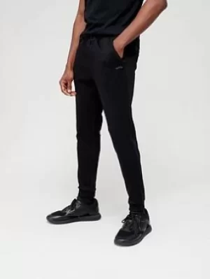 Image of BOSS Hadiko Curved Logo Joggers, Black, Size L, Men