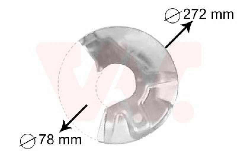 Image of VAN WEZEL Brake disc backing plate VAN WEZEL 5823372