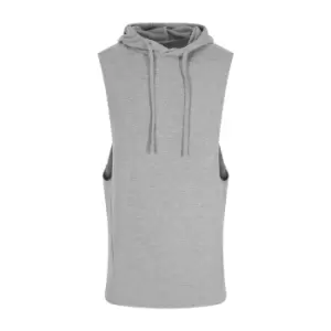 image of AWDis Adults Unisex Just Cool Urban Sleeveless Muscle Hoodie (M) (Sport Grey)