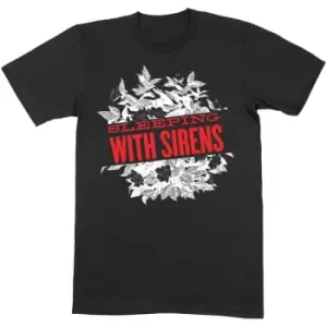 Image of Sleeping With Sirens - Floral Unisex XX-Large T-Shirt - Black