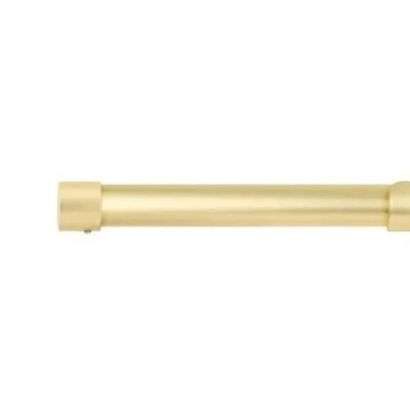 Image of New Edge Blinds 16-19mm Fenton Extendable Eyelet Metal Curtain Pole Set in Gold Size: 160cm Gold Unisex 160 cm