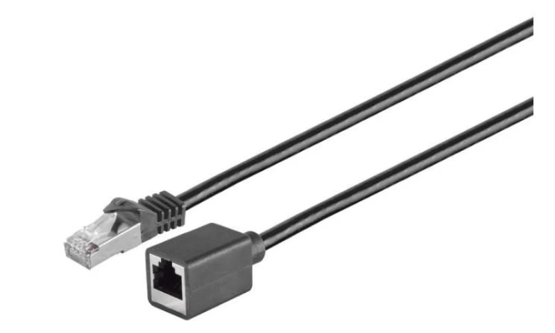 Image of Microconnect STP601SEXT networking cable Black 1m Cat6 F/UTP (FTP)