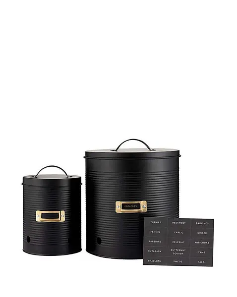 Image of Typhoon Typhoon Set of 2 Vegetable Storage Black EN80101