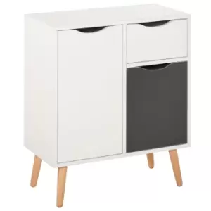 Image of Homcom Storage Cupboard Sideboard With Drawer Grey