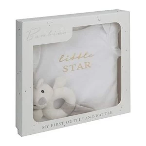 image of Bambino Baby Suit and Rattle Set