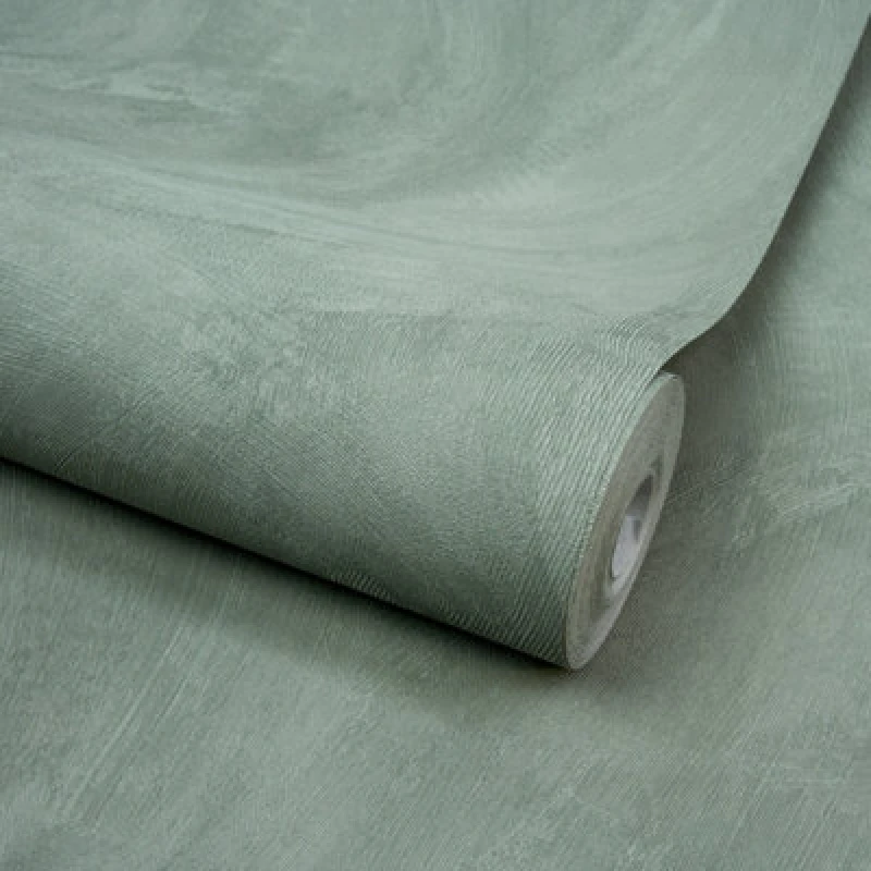 Image of Grandeco Serra Rustic Limewash Chalk Paint Distressed Plaster Effect Textured Wallpaper Sea Green Teal