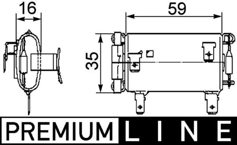 Image of Blower motor resistor MAHLE ABR 14 000P