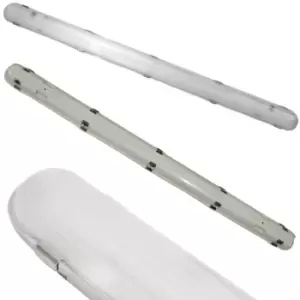 image of 2x IP65 LED Batten Light Fitting 4FT 24W 2400lm 4000K Non Corrosive Warehouse