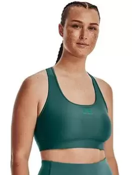 Image of Under Armour Heatgear&reg; Mid Padless Sports Bra - Green Size M Women