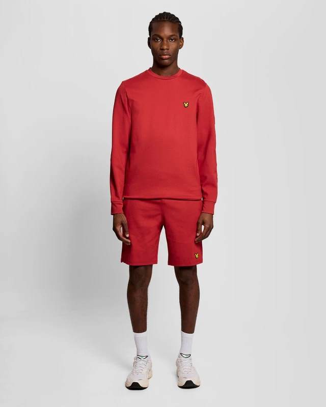 Image of Lyle & Scott Mens Sports Lightweight Sweat Shorts in Red