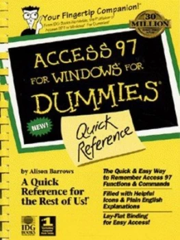 Image of Access 97 for Windows for Dummies by Alison Barrows Book