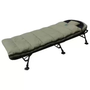 image of Carpzilla Carp Fishing Camping Snooze 4 Season Fleece Lined Sleeping Bag Green Twin Zip