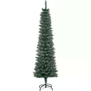 Image of 5.5FT/6FT/7.5FT Artificial Snow Dipped Christmas Tree Home Indoor Decoration Green 5.5FT - Green - Homcom