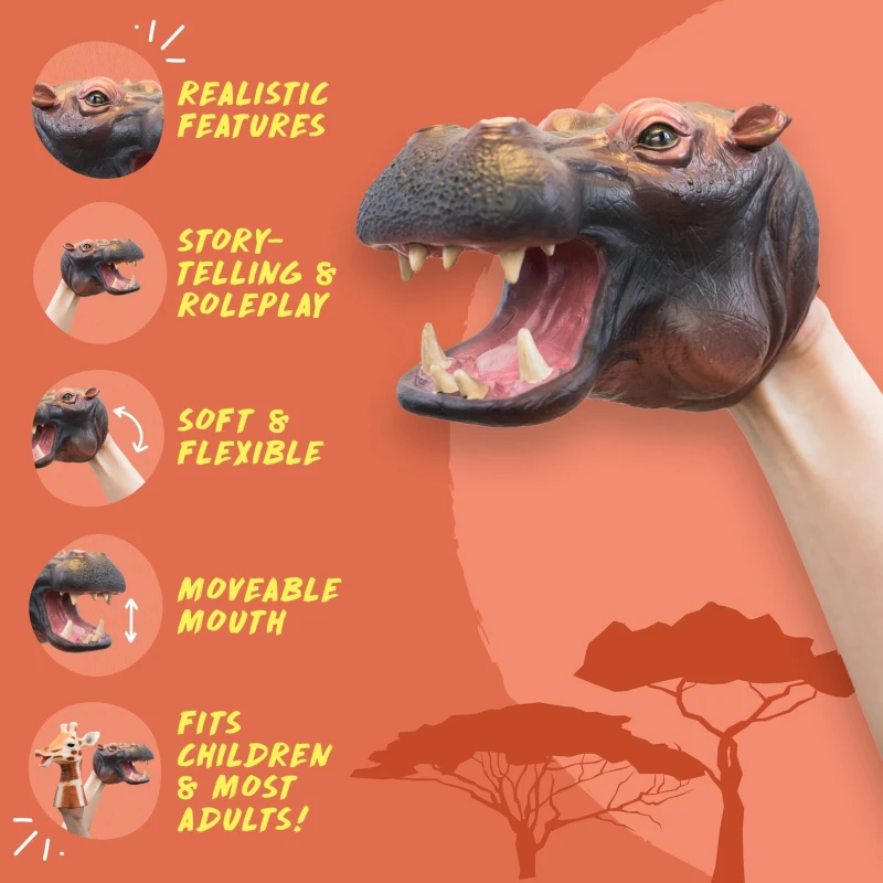 Image of Wild Thingz Hand Puppet - Hippo Multi unisex