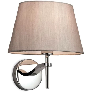 Image of Firstlight - Princess - 1 Light Single Indoor Wall Polished S/Steel, Oyster, E14