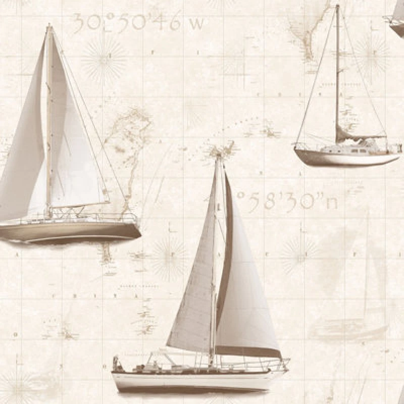 Image of Galerie Global Fusion Bronze Brown Sail Away Smooth Wallpaper