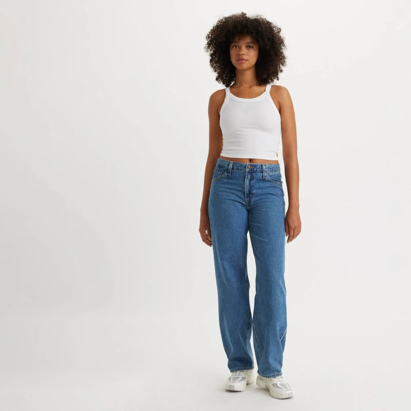 Image of Levis Baggy Dad Jeans - Blue Blue 28 L32