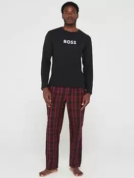 Image of BOSS Bodywear Easy Long Pyjama Set, Dark Red, Size XL, Men