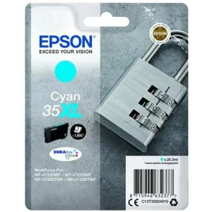 Image of Epson Padlock 35XL Cyan Ink Cartridge