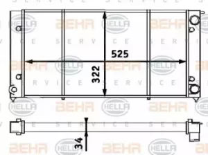 Image of Radiator Heat Exchanger 8MK376713-304 by BEHR