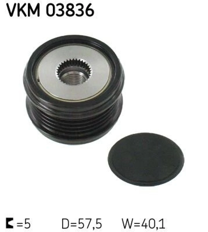 Image of SKF Alternator clutch pulley SKF VKM 03836