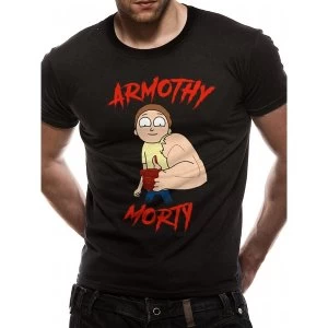 image of Rick And Morty - Armothy Mens Small T-Shirt - Black