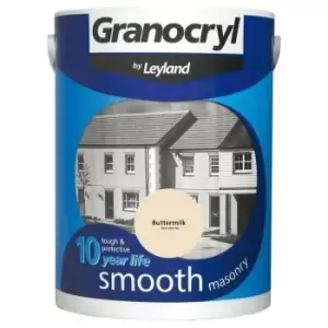 image of Granocryl Smooth Exterior Masonry Paint - 5L - Buttermilk - Buttermilk