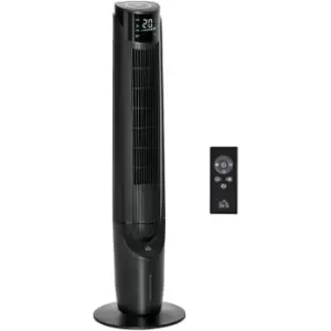 Image of Quiet Air Cooler, Home Evaporative Ice Cooling Tower Fan Bedroom, Black - Homcom