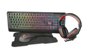 Image of Trust Ziva keyboard Mouse included USB QWERTZ German Black