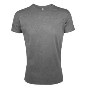 Image of SOLS Mens Regent Slim Fit Short Sleeve T-Shirt (L) (Grey Marl)