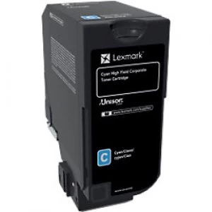 Image of Lexmark 84C2HCE Cyan Laser Toner Ink Cartridge