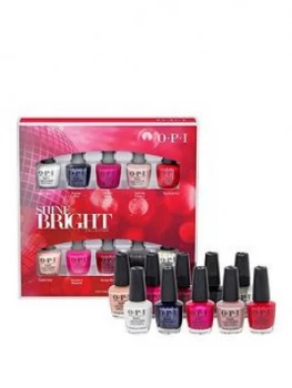 image of Opi Shine Bright 10Pc Mini Set