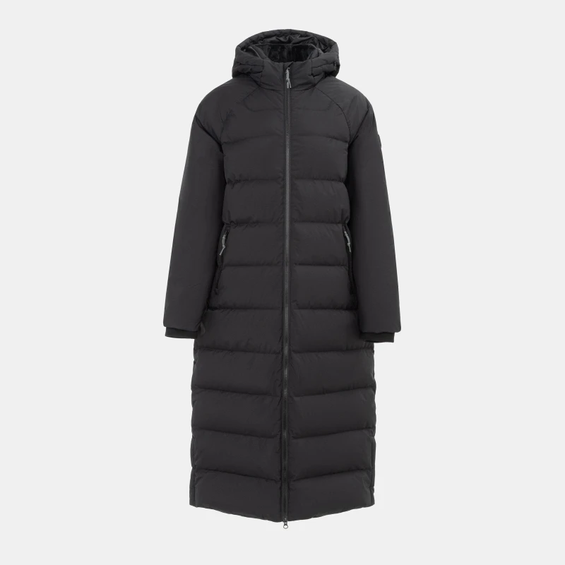 Image of Karrimor Womens Helix Wind Resistant Long Hooded Down Jacket Black female 8 (36)