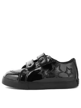 Image of Kickers Tovni Star Patent School Shoe - Black, Size 10 Younger