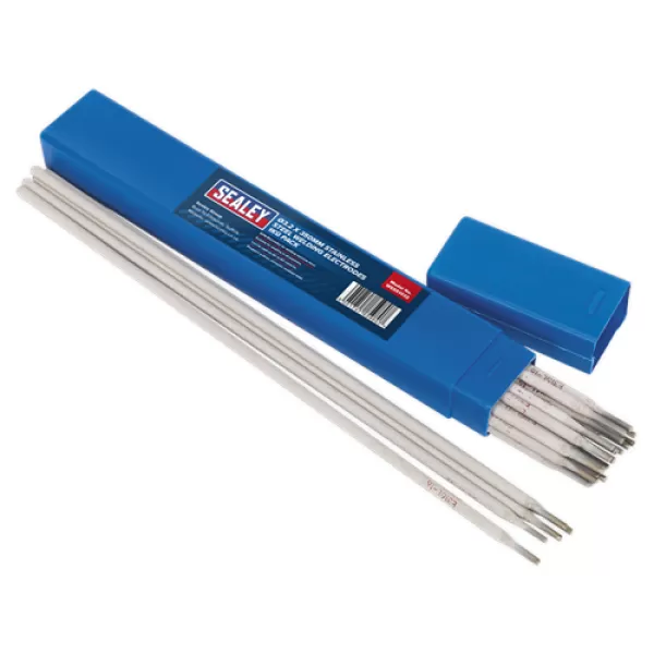 image of Sealey WESS1032 Welding Electrodes Stainless Steel &#216;3.2 x 350mm 1kg Pack