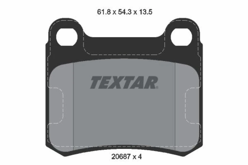 Image of Brake pad set TEXTAR 2068703