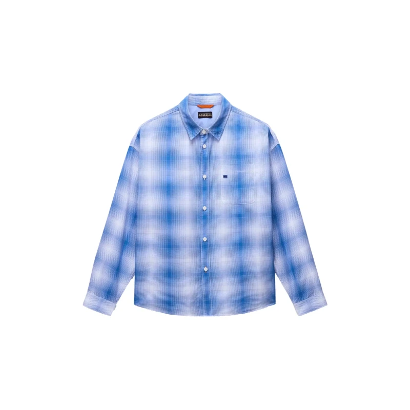 Image of Long sleeve shirt Napapijri Eos Bleu Male 3XL