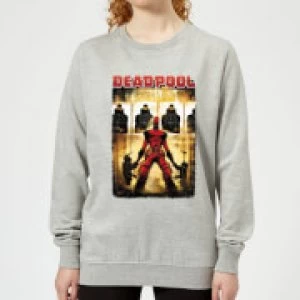 Image of Marvel Deadpool Target Practice Womens Sweatshirt - Grey - L