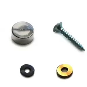 Image of Fixing Elements for Glass and Mirrors Small Supports - Colour Brushed Chrome - Pack of 12