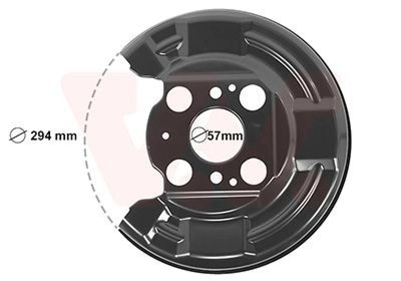 Image of VAN WEZEL Brake disc backing plate VAN WEZEL 2586373
