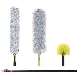 image of Microfiber Duster Cleaning Kit with Telescoping Extension Pole