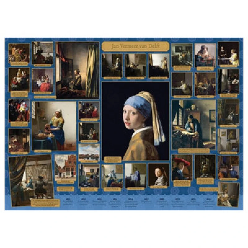 Image of Cheatwell Games Vermeer Jigsaw Puzzle 1000 Pieces Multi